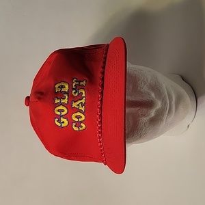 Vintage 80s Gold Coast Casino Las Vegas Trucker Rope Strapback Hat Red OS